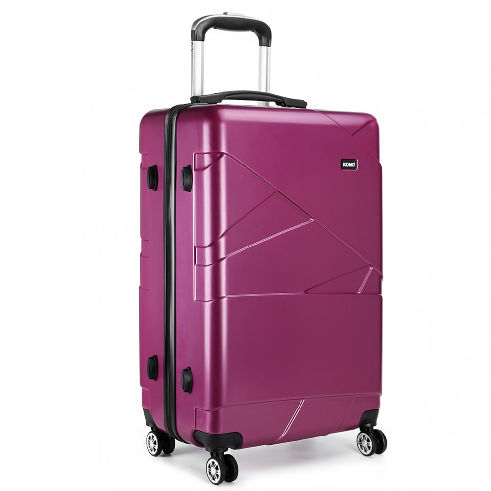 hard shell purple suitcase