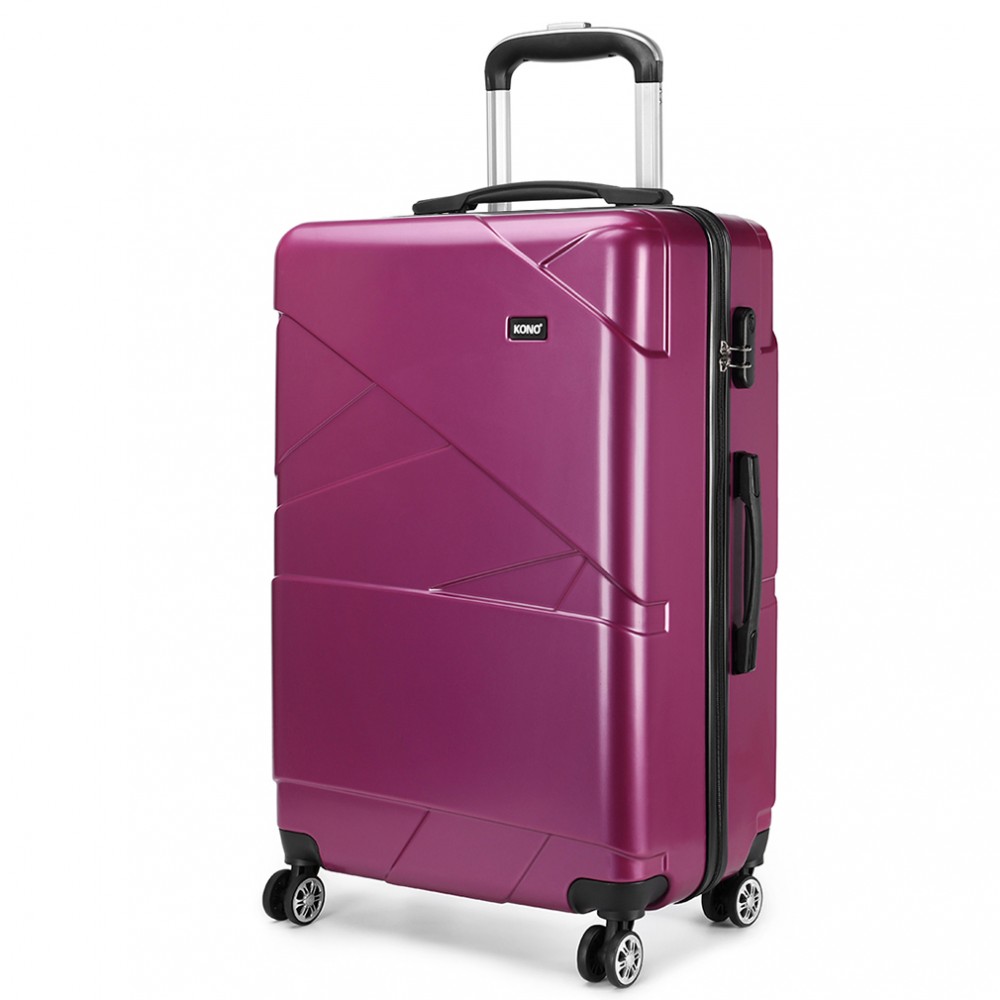 hard shell purple suitcase