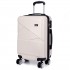 K1772-2L - Kono 20 Inch Bandage Effect Hard Shell Suitcase - Beige
