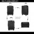 K1772-2L - Kono 20 Inch Bandage Effect Hard Shell Suitcase - Black