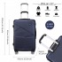 K1772-2L - Kono 24 Inch Bandage Effect Hard Shell Suitcase - Navy