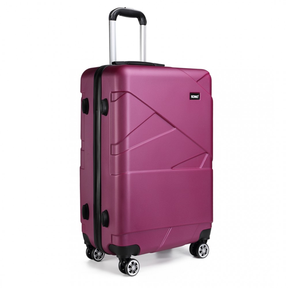 hard shell purple suitcase