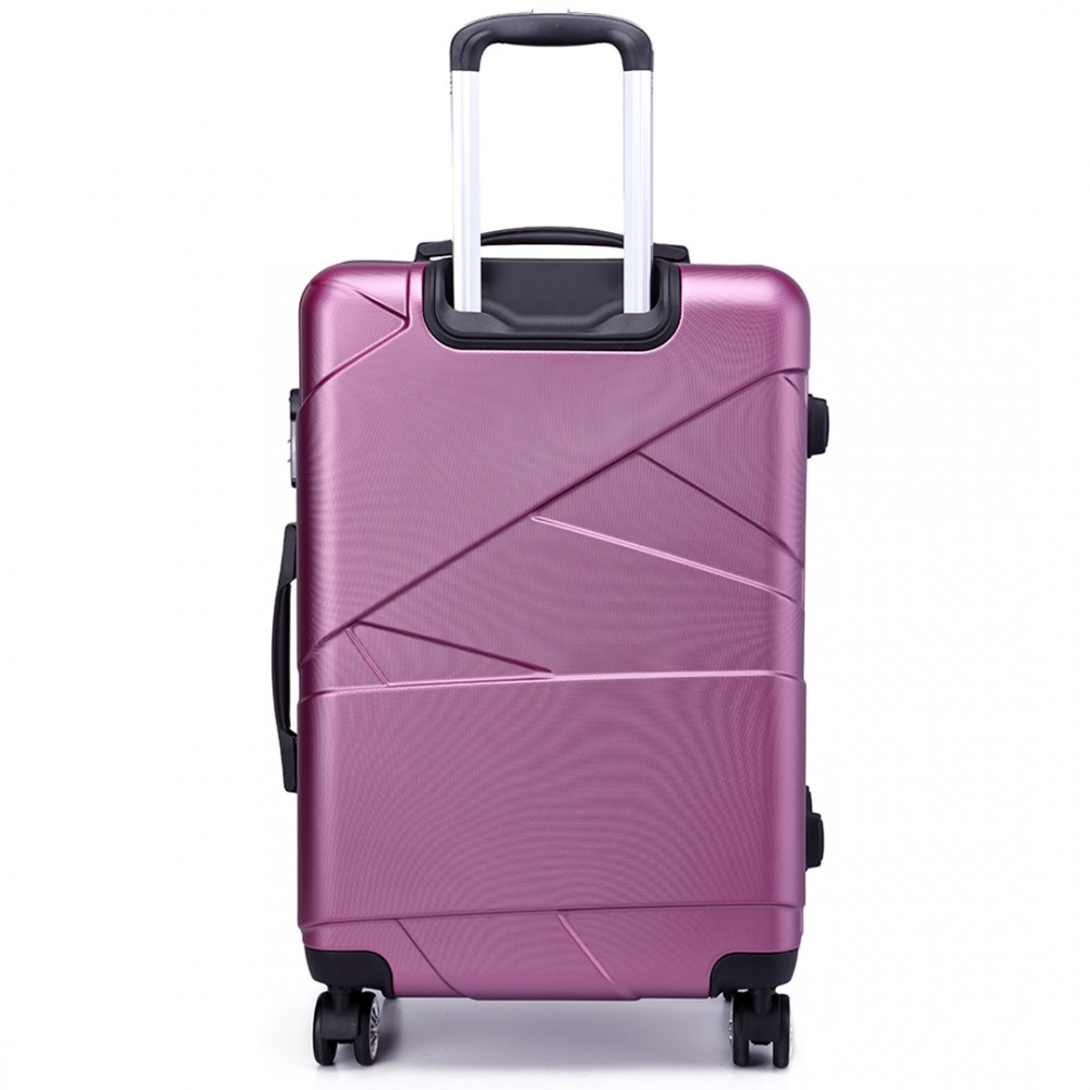K1772LKono Bandage Effect Hard Shell Suitcase 28 Inch Luggage Set Purple