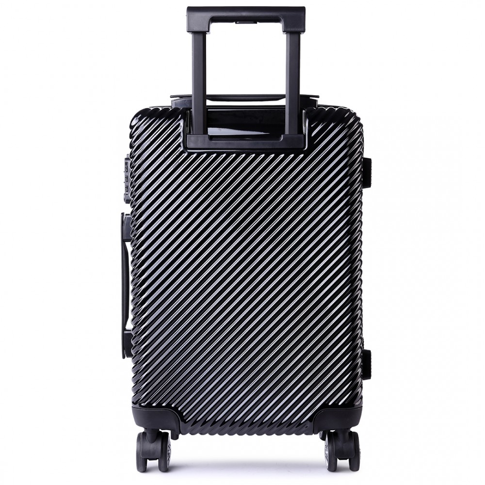K1775L Shavont Deluxe Hard Shell 20'' Cabin Size Luggage Black
