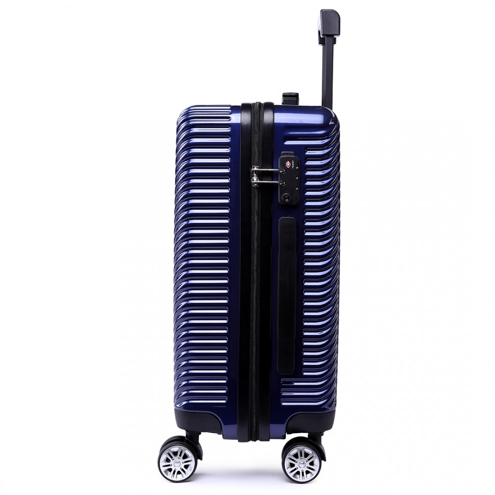 K1775L Shavont Deluxe Hard Shell Suitcase 20'' Cabin Size Luggage Navy