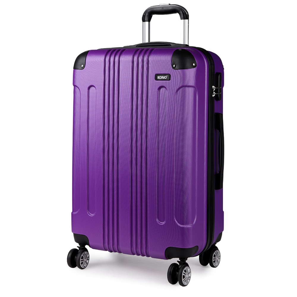 hard shell purple suitcase