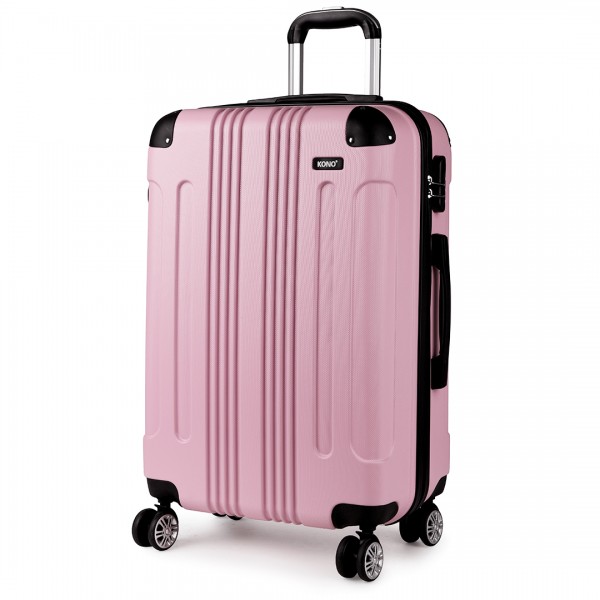 K1777 - Kono 20 Inch ABS Hard Shell Suitcase Luggage - Pink