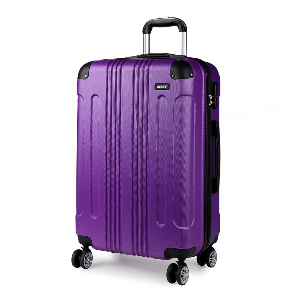 K1777L Kono 20 Inch ABS Hard Shell Suitcase Luggage Purple