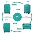 K1871-1L - Kono ABS 24 Inch Sculpted Horizontal Design Suitcase - Teal