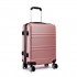 K1871-1L - Kono ABS Sculpted Horizontal Design 3 Piece Suitcase Set - Nude
