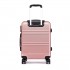 K1871-1L - Kono ABS Sculpted Horizontal Design 24 Inch Suitcase - Nude