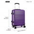 K1871-1L - Kono ABS Diseño horizontal esculpido Juego de maletas de 3 piezas - Púrpura