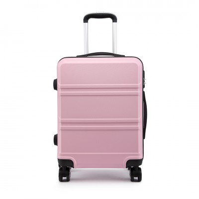 K1871-1L - Kono - Maleta de Cabina de ABS de 20 Pulgadas con Diseño  Esculpido en Horizontal - Rosa