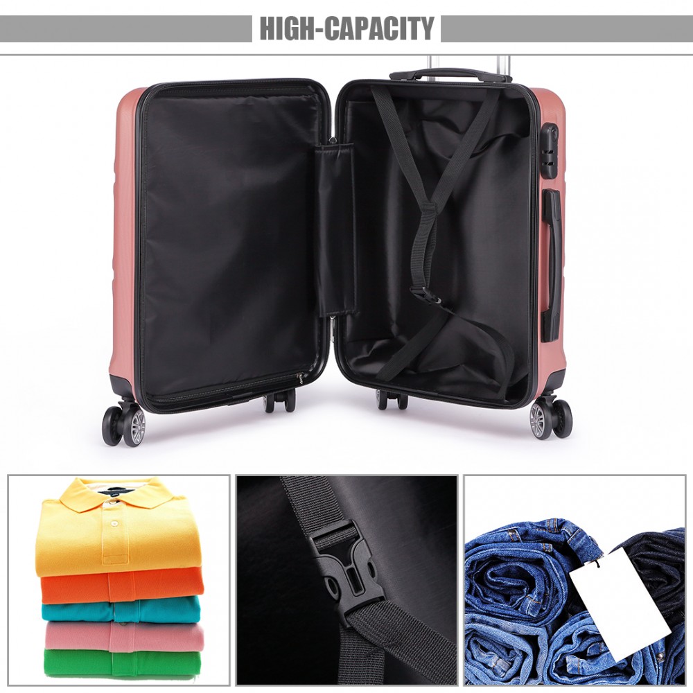 K1871LHard Shell Cabin ABS Suitcase with Spinning Wheels Luggage Nude 20''