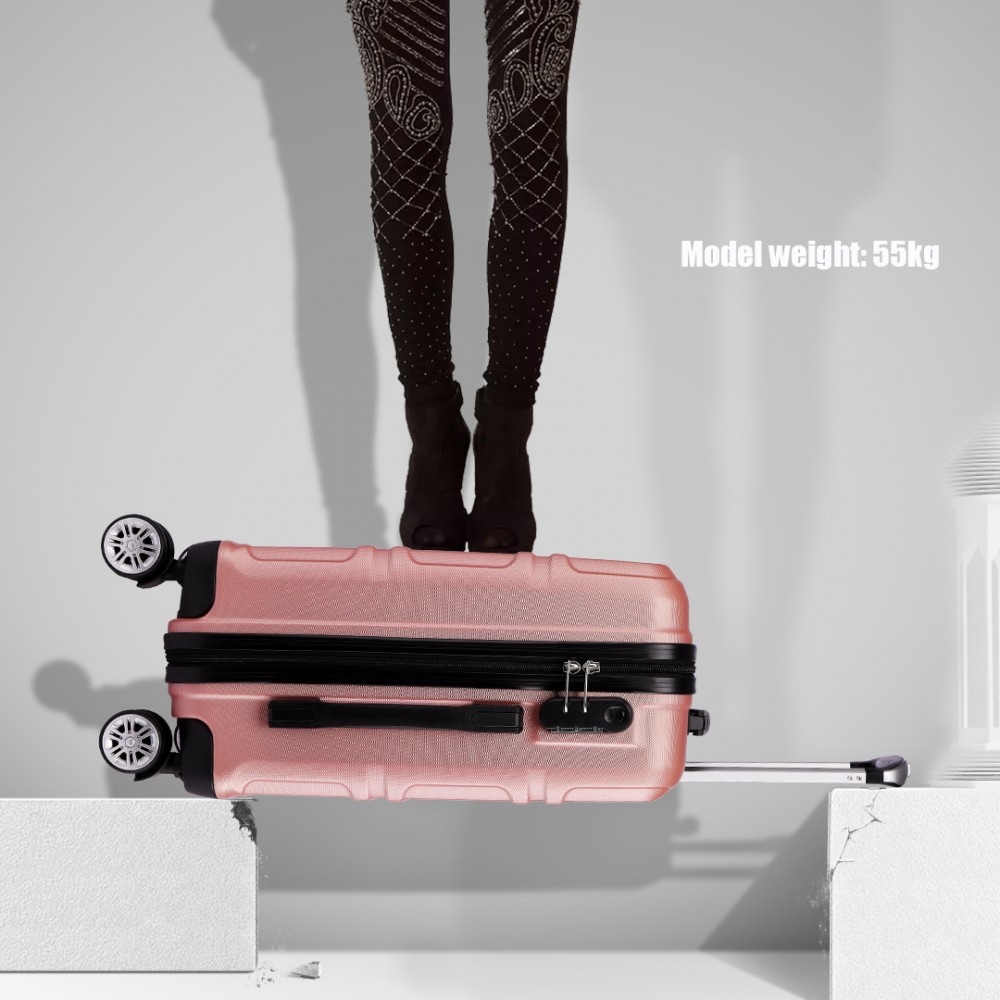 K1871LHard Shell Cabin ABS Suitcase with Spinning Wheels Luggage Nude 20''