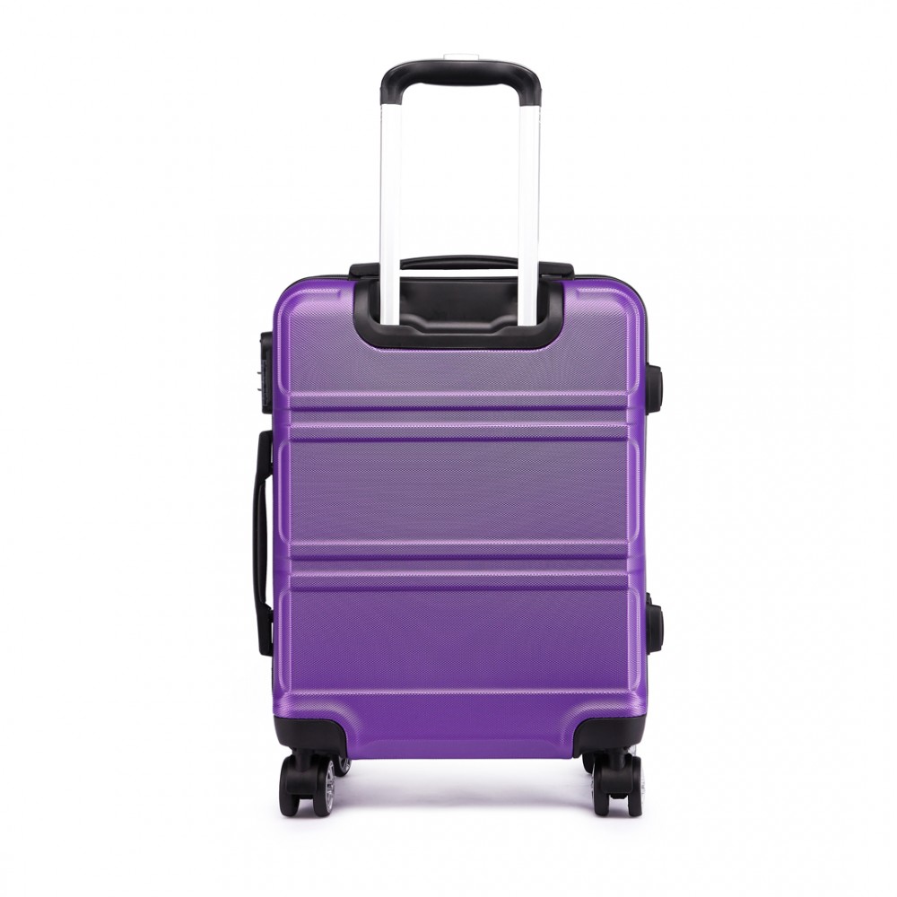 hard shell purple suitcase