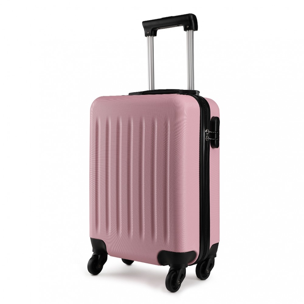 K1872L - KONO CABIN SIZE LUGGAGE - SUITABLE FOR ALL AIRLINES - PINK