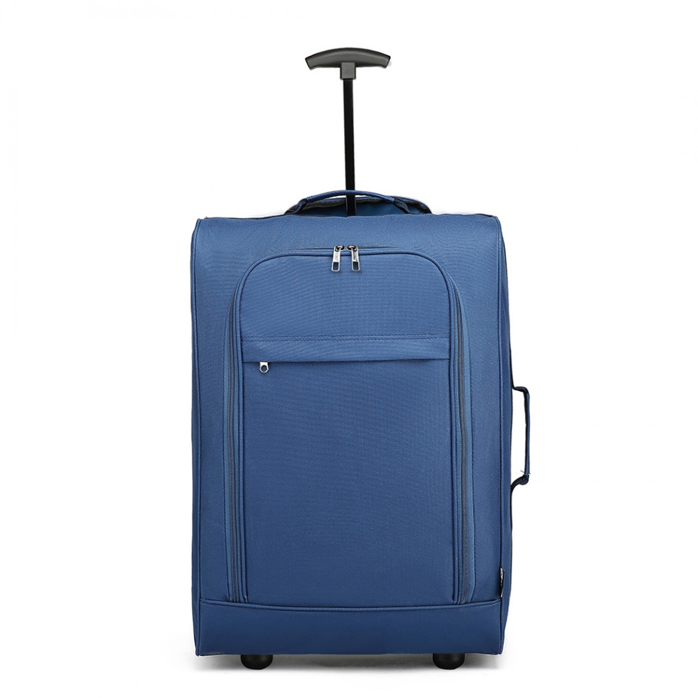 K18732KONO CABIN SIZE SOFT SHELL HAND LUGGAGEBLUE