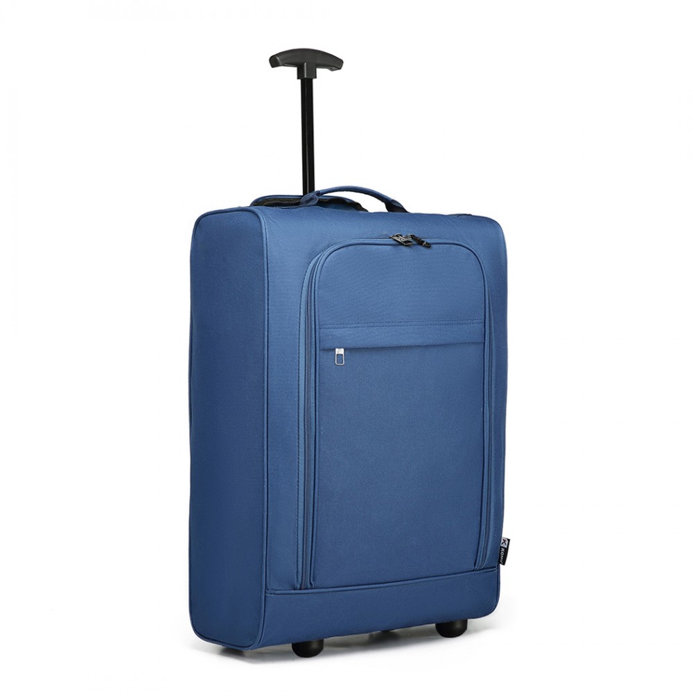 K18732KONO CABIN SIZE SOFT SHELL HAND LUGGAGEBLUE