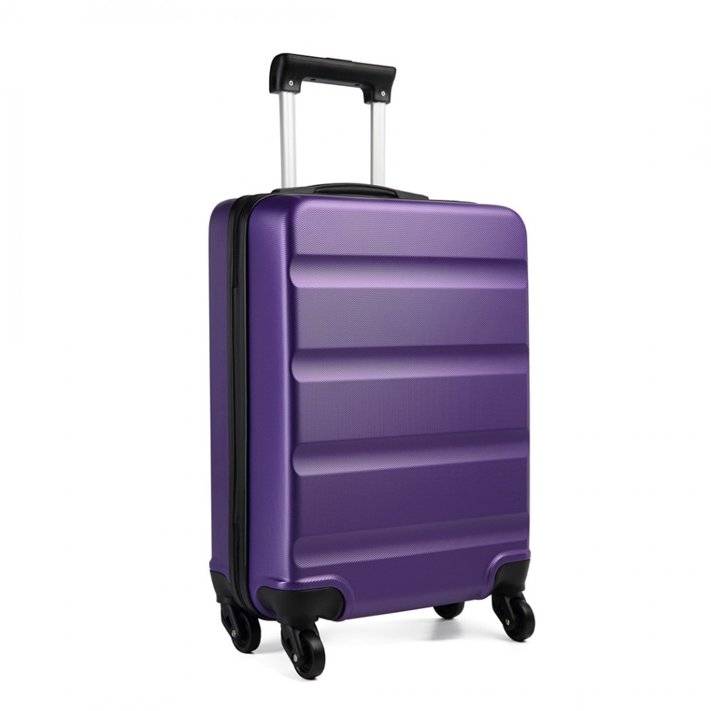 hard shell purple suitcase