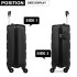 K1991L-Kono Horizontal Design ABS Hartschalengepäck 24 Zoll Koffer Schwarz K1991L-Kono Horizontal Design ABS Hartschalengepäck 24 Zoll Koffer Schwarz
