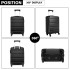 K1991L-Kono Horizontal Design ABS Hartschalengepäck 24 Zoll Koffer Schwarz K1991L-Kono Horizontal Design ABS Hartschalengepäck 24 Zoll Koffer Schwarz