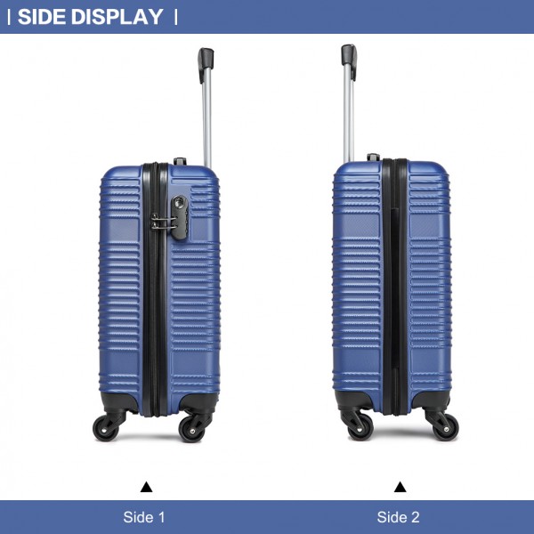 K1996L KONO ABS HARD SHELL CARRY ON SUITCASE NAVY