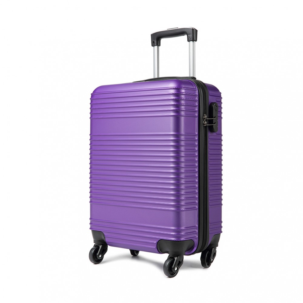 hard shell purple suitcase