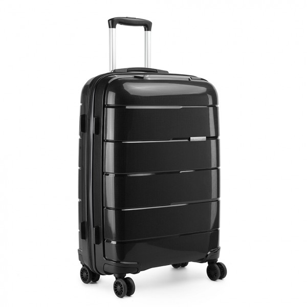 K1997L KONO 20 INCH CABIN SIZE HARD SHELL PP SUITCASE BLACK