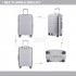 K2091L - Kono 20 Inch Multi Texture Hard Shell PP Suitcase - Classic Collection - Grey