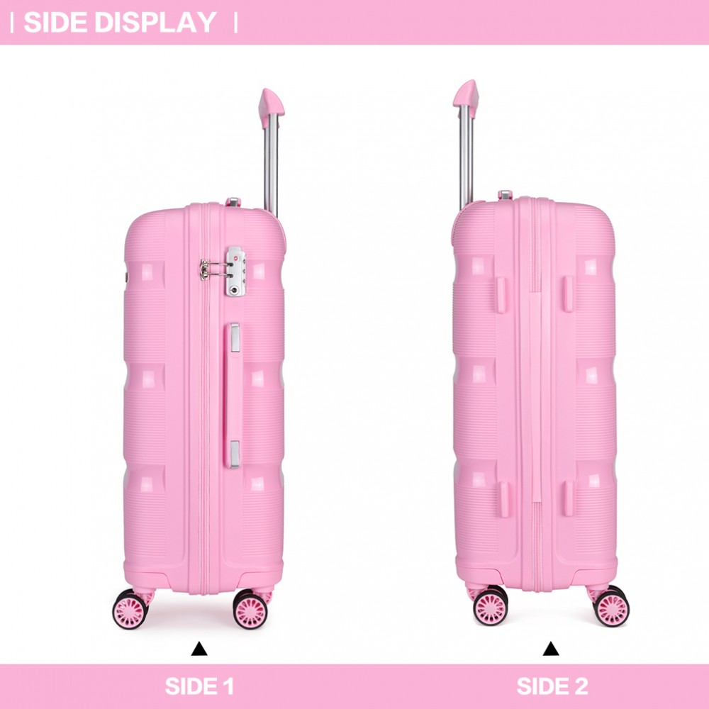 K2092 Kono 20 Inch Bright Hard Shell PP Suitcase Classic Collection