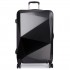 K6671L - Kono Hard Shell Suitcase Diamond Design 3 Piece Luggage Set Black