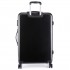 K6671L - Kono Hard Shell Suitcase Diamond Design 3 Piece Luggage Set Black