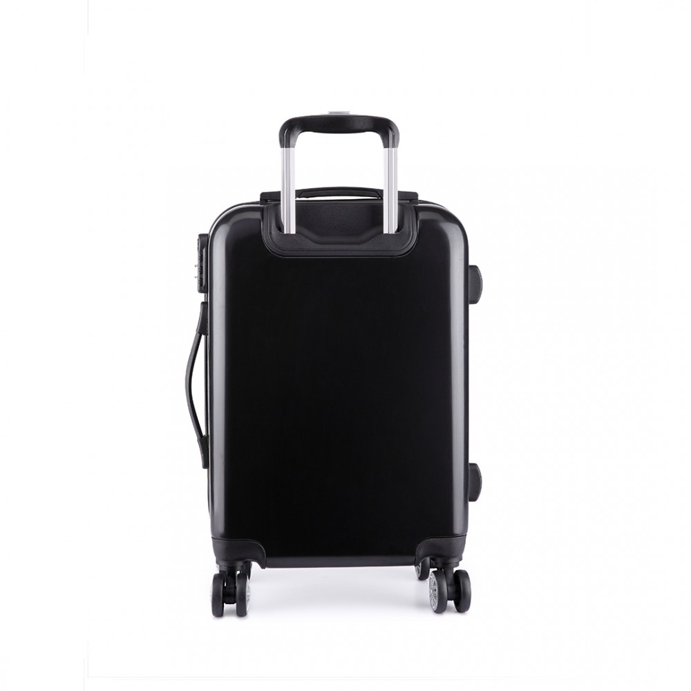 K6671L KONO hard shell suitcase diamond design 20 inch luggage BLACK