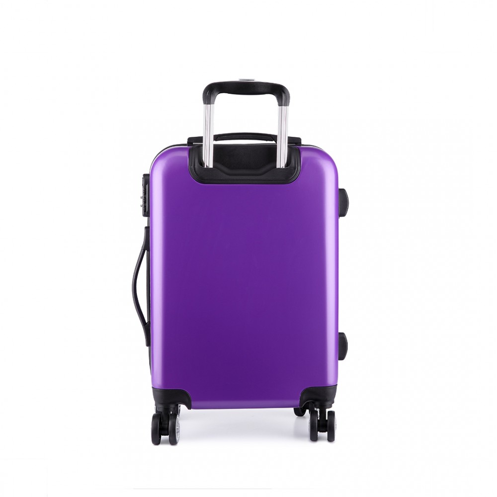 K6671L KONO hard shell suitcase diamond design 20 inch luggage PURPLE