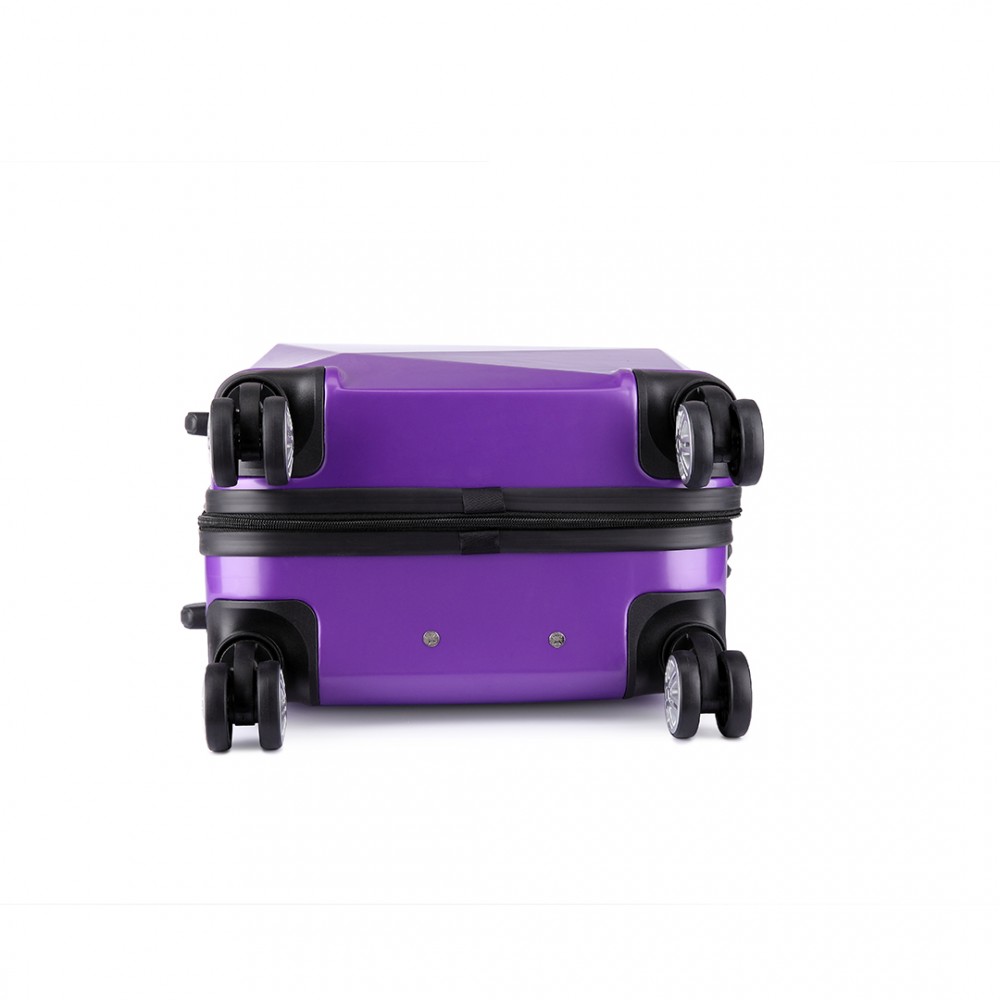 K6671L KONO hard shell suitcase diamond design 20 inch luggage PURPLE