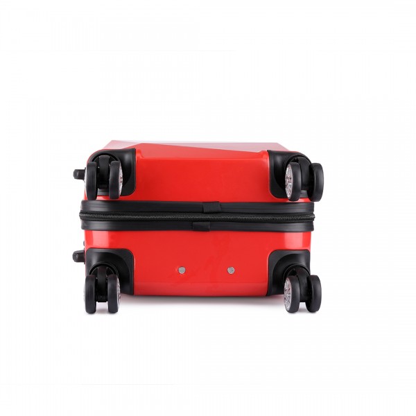 K6671L - KONO hard shell suitcase diamond design 28 inch luggage RED