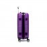 K6676L - KONO Maleta de 20 pulgadas para equipaje con franjas horizontales - Púrpura
