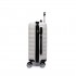 K6676L - Equipaje de rayas horizontales de la maleta de 20 pulgadas de KONO - Blanco