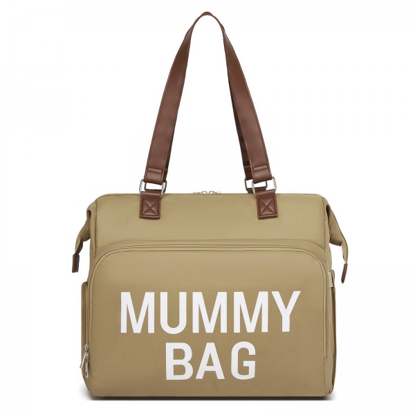 BCK2503 - Kono Große Wickeltasche mit Schuhefach, isolierte Taschen & wasserdichter Reißverschlusstasche - Khaki