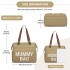 BCK2503 - Kono Große Wickeltasche mit Schuhefach, isolierte Taschen & wasserdichter Reißverschlusstasche - Khaki