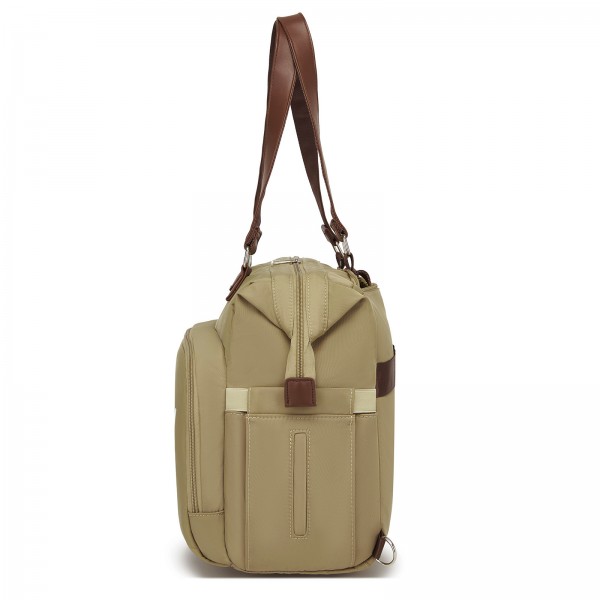 BCK2503 - Kono Große Wickeltasche mit Schuhefach, isolierte Taschen & wasserdichter Reißverschlusstasche - Khaki