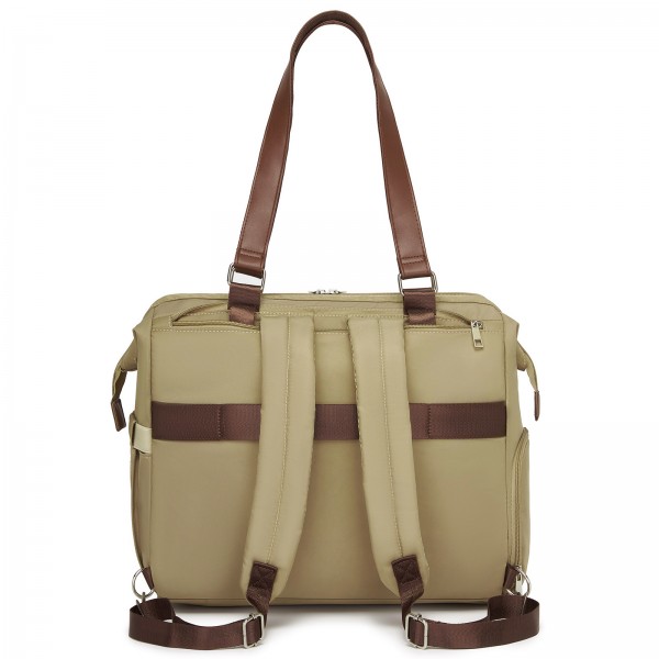 BCK2503 - Kono Große Wickeltasche mit Schuhefach, isolierte Taschen & wasserdichter Reißverschlusstasche - Khaki