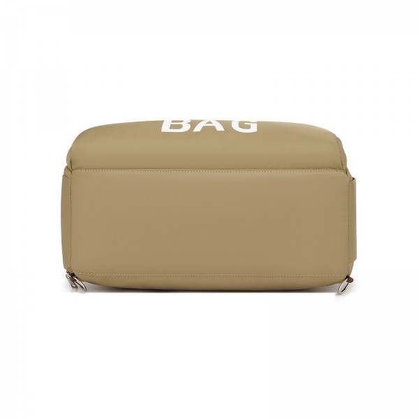 BCK2503 - Kono Große Wickeltasche mit Schuhefach, isolierte Taschen & wasserdichter Reißverschlusstasche - Khaki