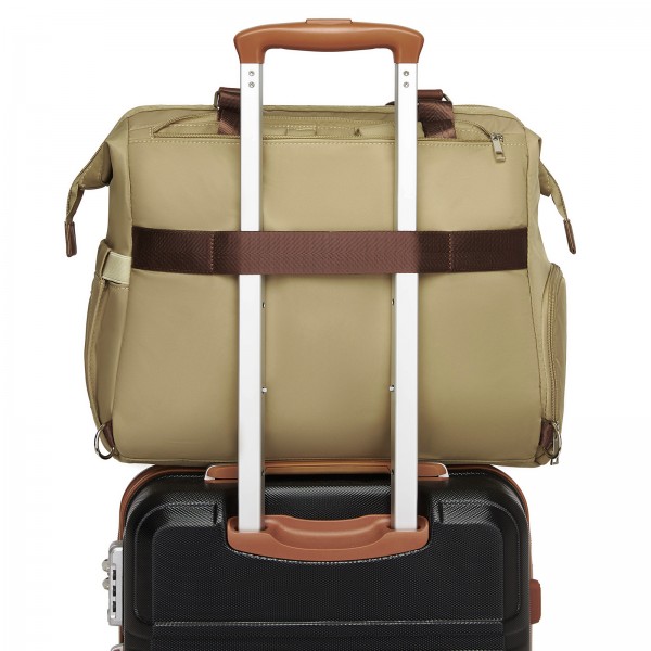 BCK2503 - Kono Große Wickeltasche mit Schuhefach, isolierte Taschen & wasserdichter Reißverschlusstasche - Khaki