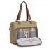 BCK2503 - Kono Große Wickeltasche mit Schuhefach, isolierte Taschen & wasserdichter Reißverschlusstasche - Khaki