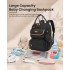 BCK2615 - Kono 3-in-1 Mama-Rucksack-Set mit Wickelmatte & isolierter Schnullertasche - Schwarz