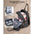 BCK2615 - Kono 3-in-1 Mama-Rucksack-Set mit Wickelmatte & isolierter Schnullertasche - Grau