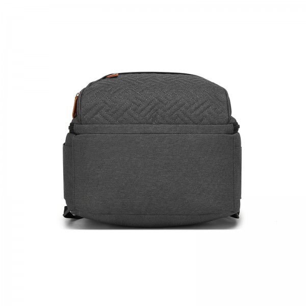 BCK2615 - Kono 3-in-1 Mama-Rucksack-Set mit Wickelmatte & isolierter Schnullertasche - Grau