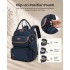 BCK2615 - Kono 3-in-1 Mama-Rucksack-Set mit Wickelmatte & isolierter Schnullertasche - Marineblau